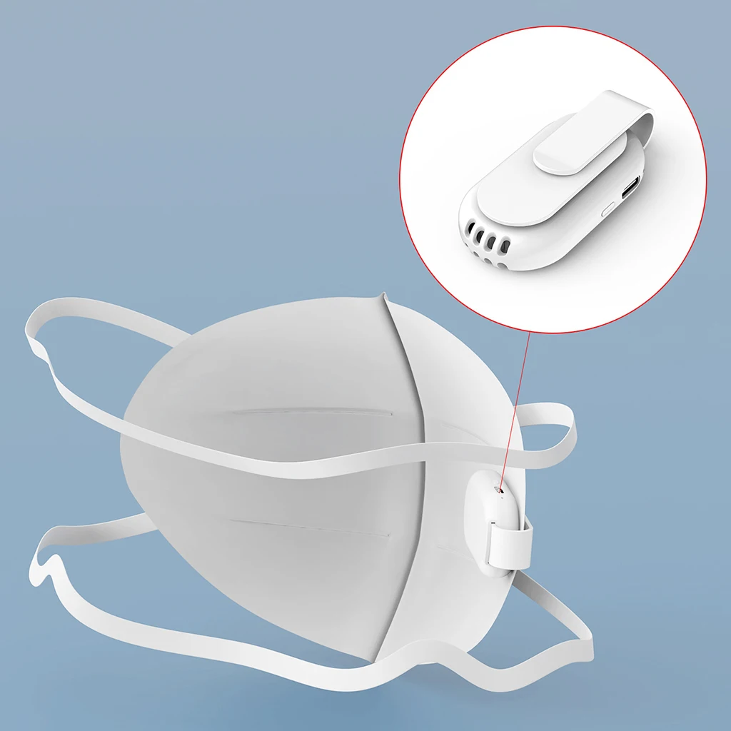 Outdoor Clip-on Mask Fan Mini Electric Portable Wearable USB Reusable Breathable Cooling Fresh Air Conditioner | Электроника