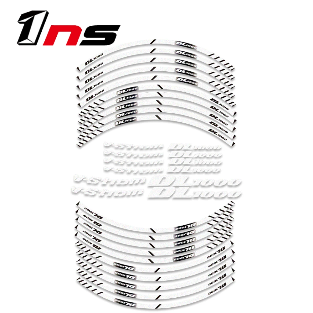 

For Suzuki V-Strom1000 DL1000 V-StromDL1000 1000 Hot Sale Diamond Film Reflective Wheel Rim Stickers Waterproof Font Decals 1Set