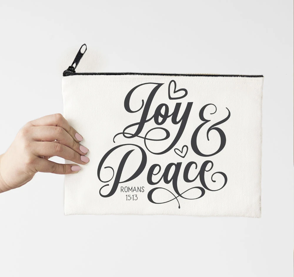 Сумка для макияжа с надписью Peace Joy на молнии модель 2021 года | Багаж и сумки