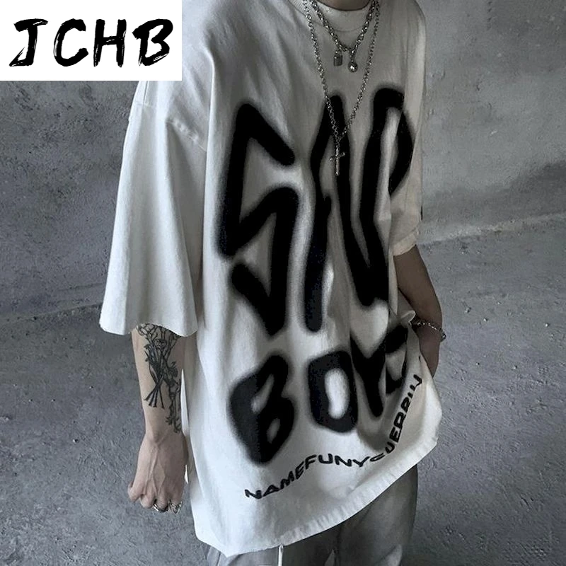 

2021 Inkjet Tie Dye t Shirts Harajuku Tshirt Oversized t Shirt Men Clothing T-shirts Couple Clothes Korean Streetwear Summer Tee