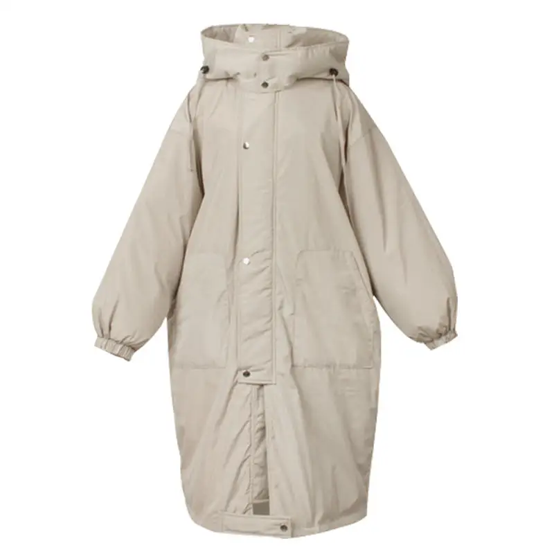 Light tan Parkas Зимняя куртка женская парка пальто с капюшоном теплая утепленная BF длинная куртка Верхняя одежда негабаритное пальто уличная Женская куртка парки Q1875 - Цвет: Light tan Parkas