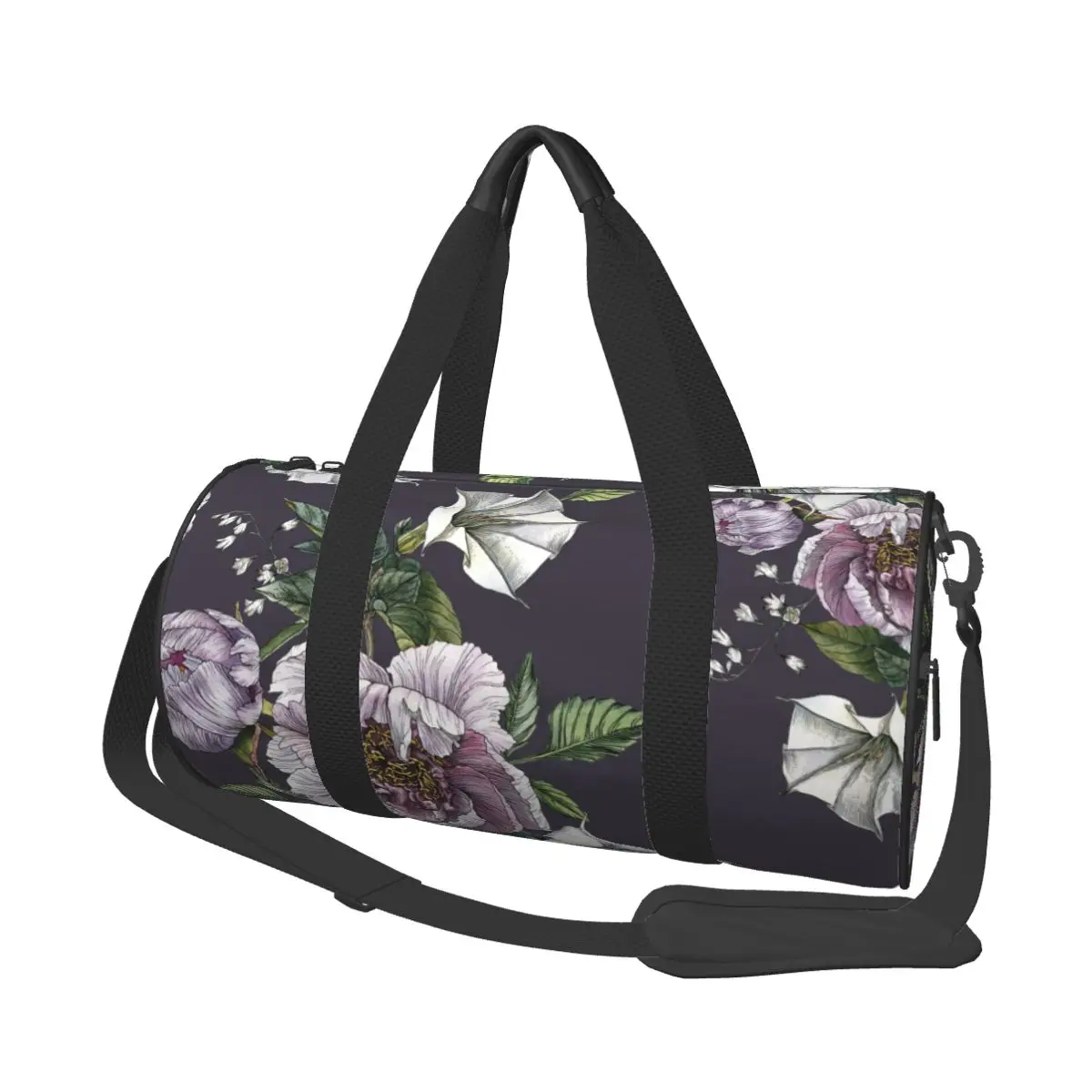 

Travel Bag Peonies And Datura Flower Portable Leisure Fitness Bag Business Travel Bag Distance Light Travel Luggage Bag