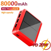 80000mah portable mini power bank charging usb external battery charger for xiaomi iphone samsung