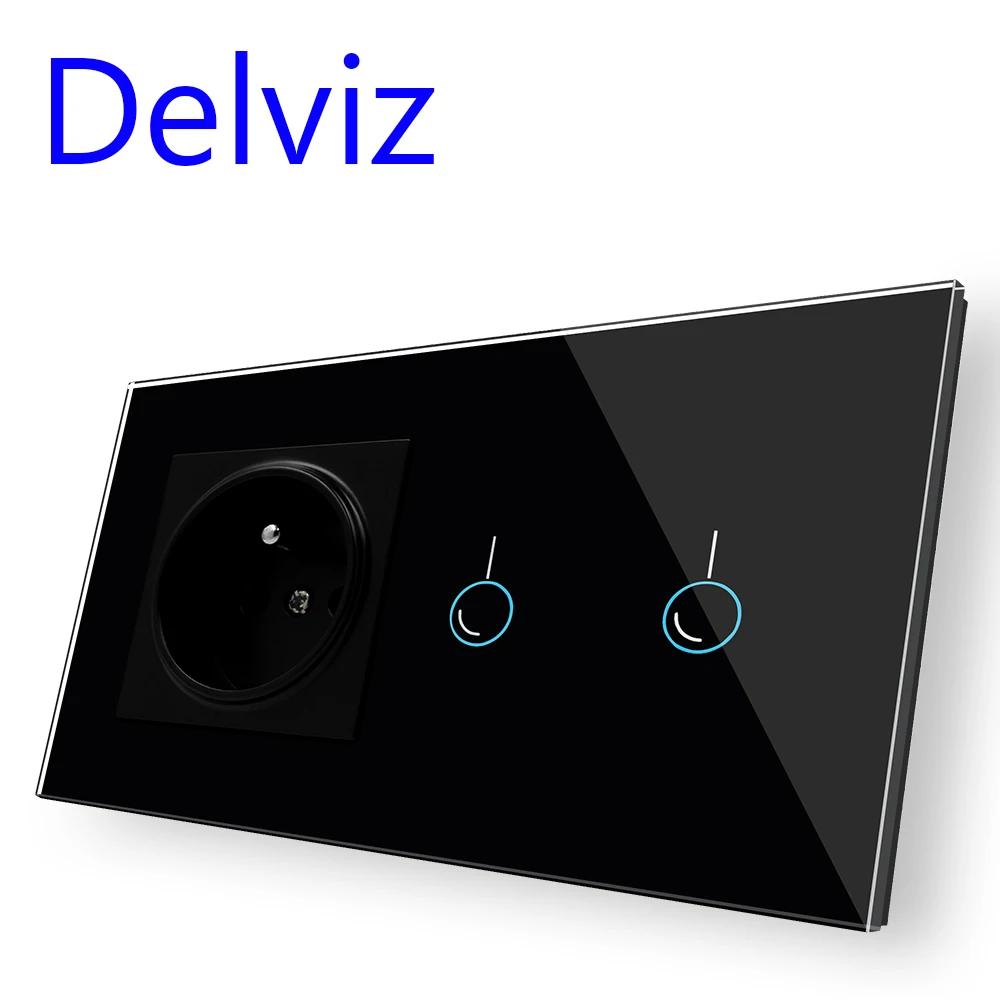 Французская настенная Сетевая розетка Delviz 16 А с сенсорным выключателем кухонные