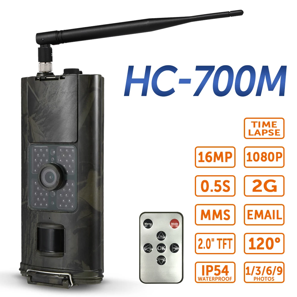 

HC-700M Trail Камера 16MP 1080P 2/3G инфракрасный Ночное видение Охота дикий Камера скаутинга Камера с PIR Сенсор IP54 Водонепроницаемый