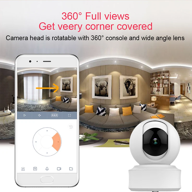 Tuya Smart Life App WiFi IP камера HD 1080P боди автоматическое отслеживание умный дом