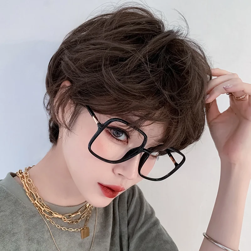 

Женский парик с короткими волосами, красивый парик унисекс с короткими вьющимися волосами