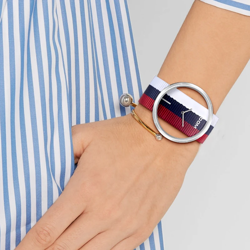 DOM Топ часы женские креативные кожаные водонепроницаемые Relogio Feminino Montre Femme LP