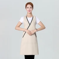 home cleaning baking women men apron with pockets restaurant chef bbq flower shop bibs female antifouling aprons red accessory