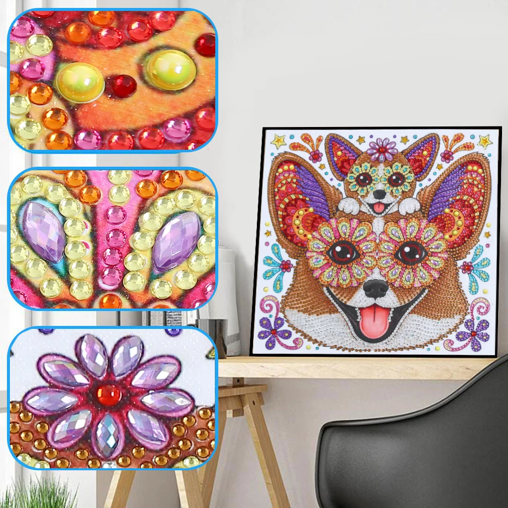 

Мультфильм 5D DIY алмазная живопись вышивка крестиком особая форма сверло риносороги животные цветок Кот Алмазная вышивка подарок ручная работа