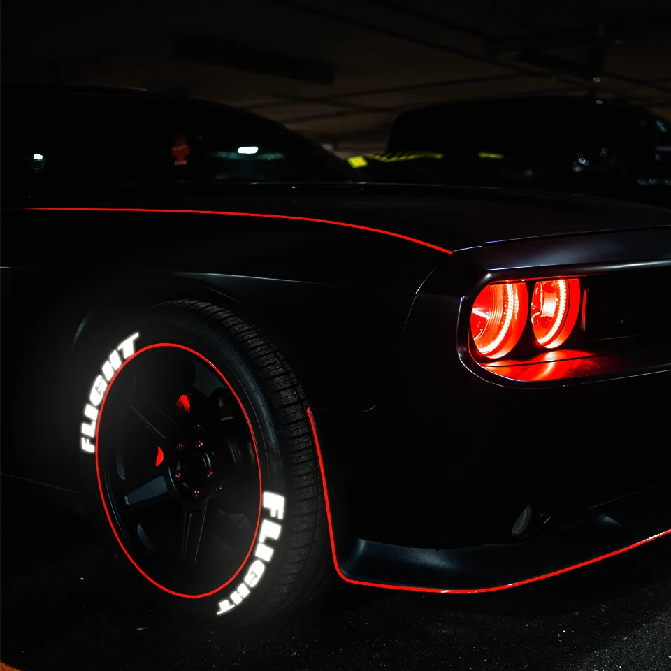 Наклейки с надписью на шину ночные Светоотражающие 3D стерео наклейки