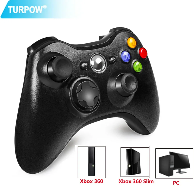 For Xbox 360 Gamepad 2.4G Wireless Controller With PC Receiver For Windows 7/8/10 Dual-vibration Joystick Wireless Controller