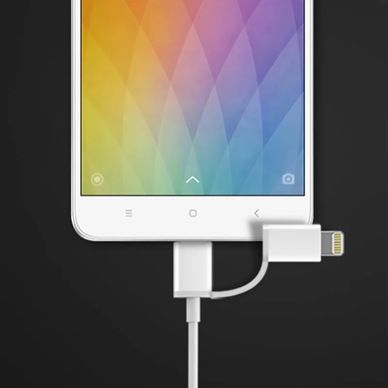 Кабель ZMI AL801 для Iphone Android Lightning Micro кабель c MFI 2в1 100см MicroUSB с адаптером lightning доставка из России|Кабели