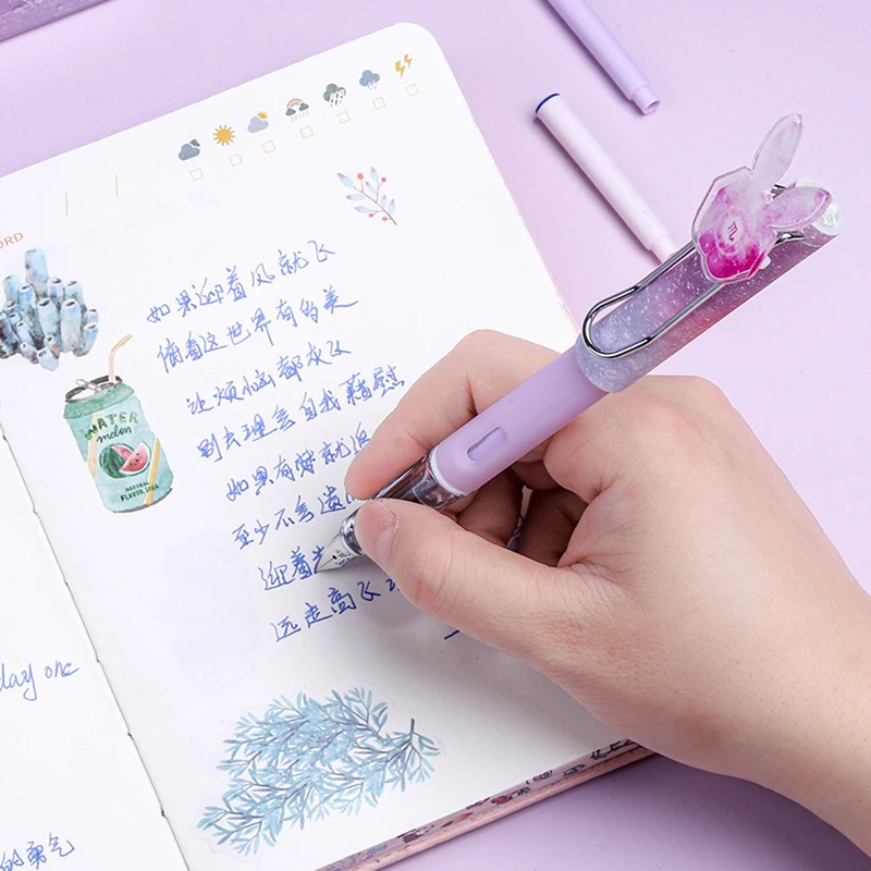 Перьевая ручка с чернильным картриджем набор из 12 созвездий EF перо коррекция