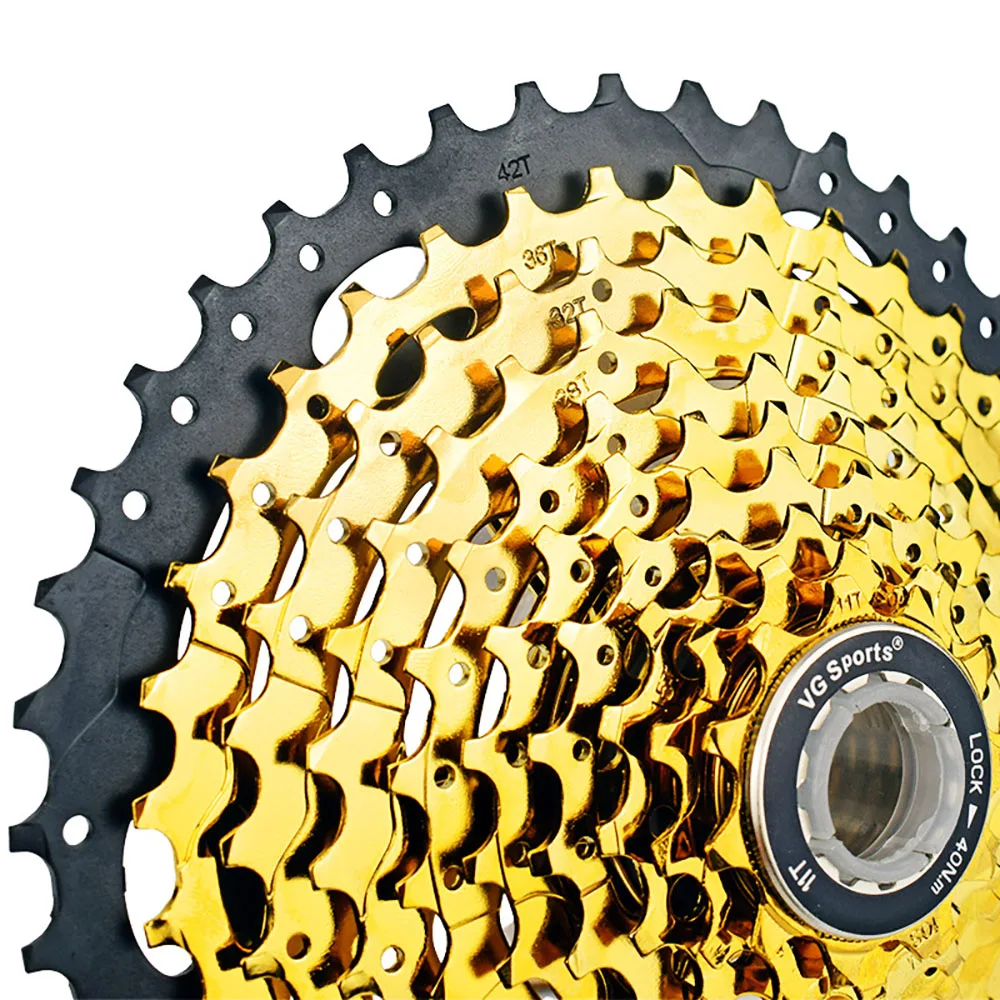 MTB велосипедная кассета 10 скоростей 11-42T Серебряная велосипедная кассета маховик 10S 10V CNC стальная Запчасти для горного велосипеда