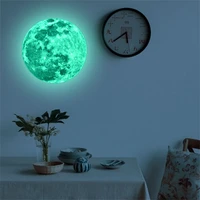 luminous moon phase 3d wall sticker living room wall decoration mural art decals background decor glow in the dark stickers