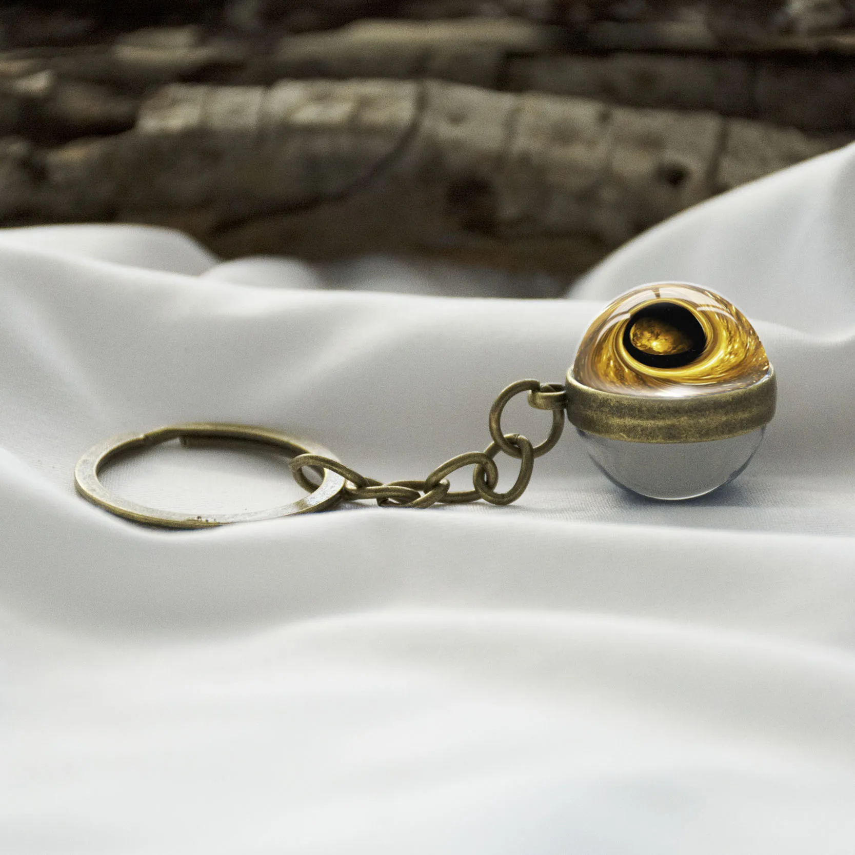 Галактика Туманность Вселенная мода автомобиль брелок Мода Двусторонняя Стекло