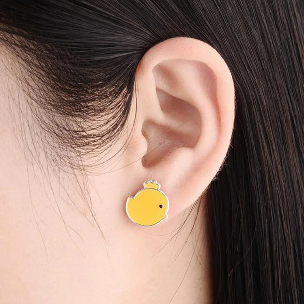 

Simple Fashion Personality Tovely Sweet Yellow Chicken Earrings Female Animals Earring Ornaments