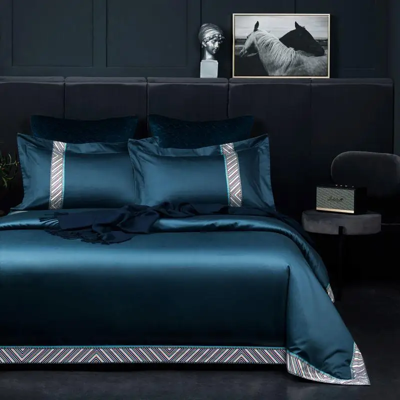 Комплект постельного белья supima Роскошное хлопковое покрывало однотонное одеяло