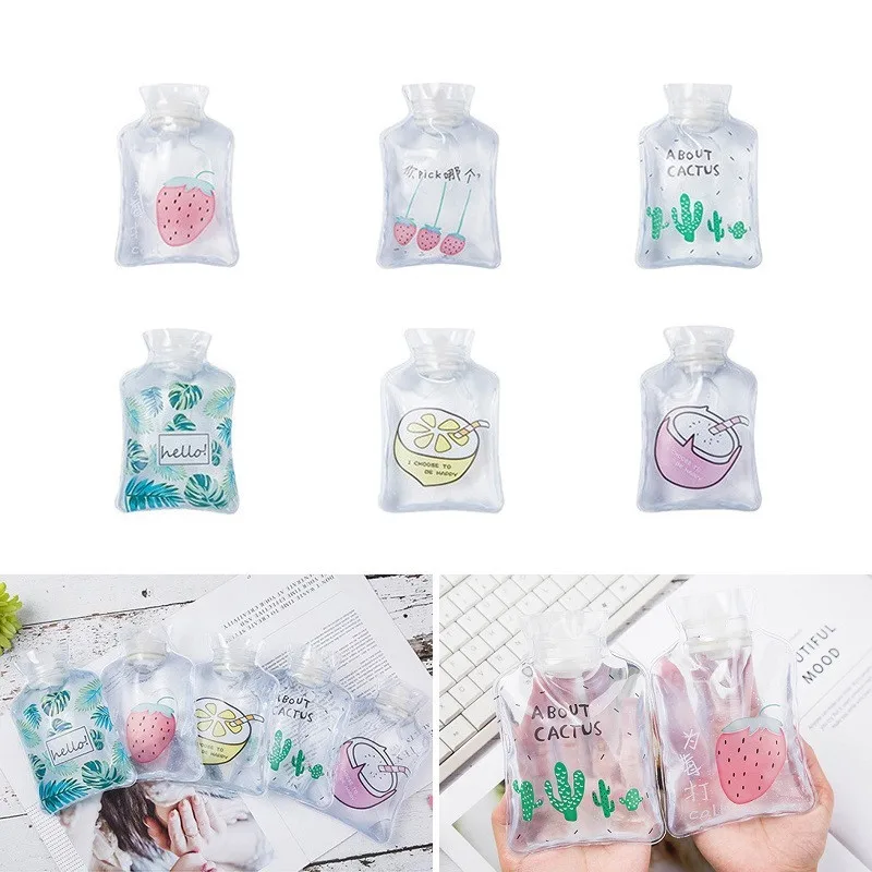 Мини мультяшная грелка для рук бутылка горячей воды милая прозрачная маленькая