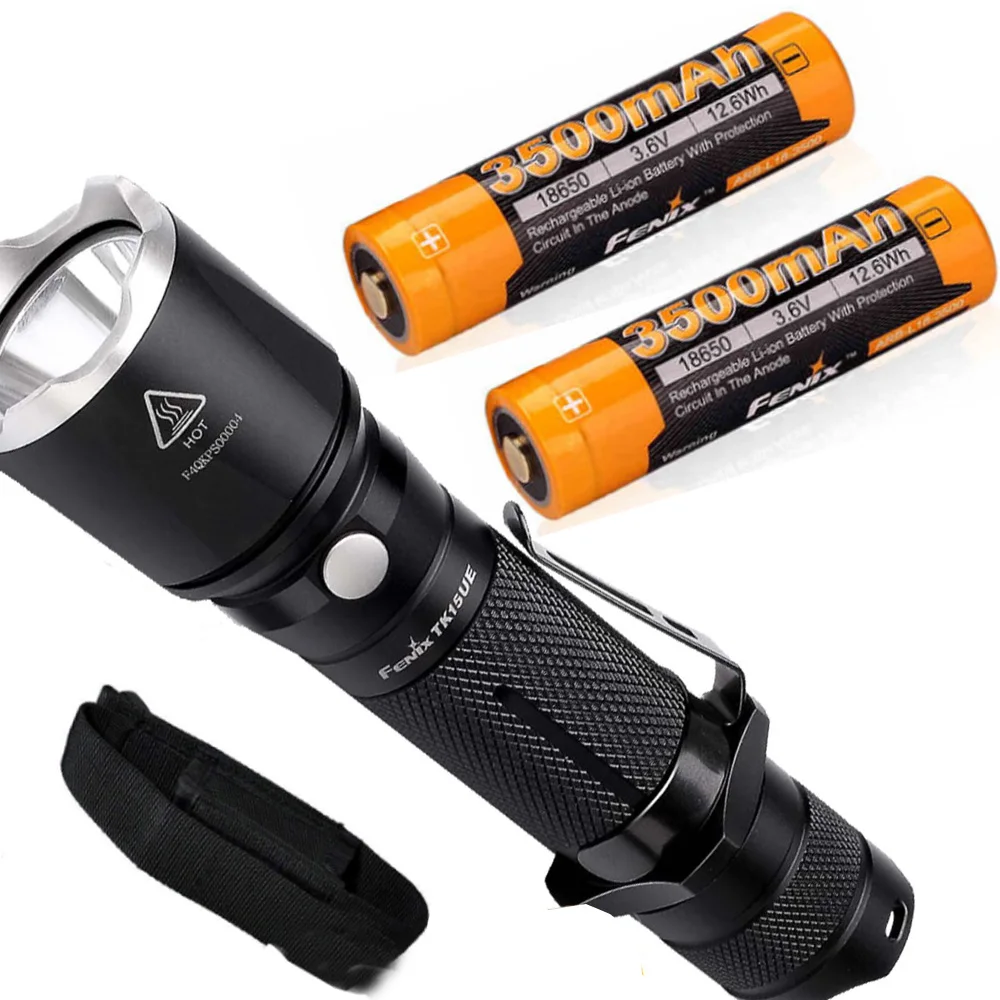 Fenix TK15UE 1000 люмен CREE светодиодный тактический/охотничий фонарик с 2 x AB L18 3500