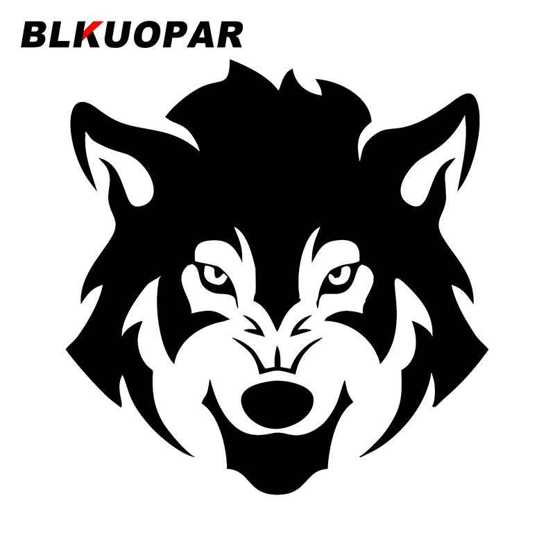 

BLKUOPAR for Wolf Head Car Stickers Fashionable Simple Decals Car Accessories Sunscreen Scratch-Proof Laptop Windows Decor