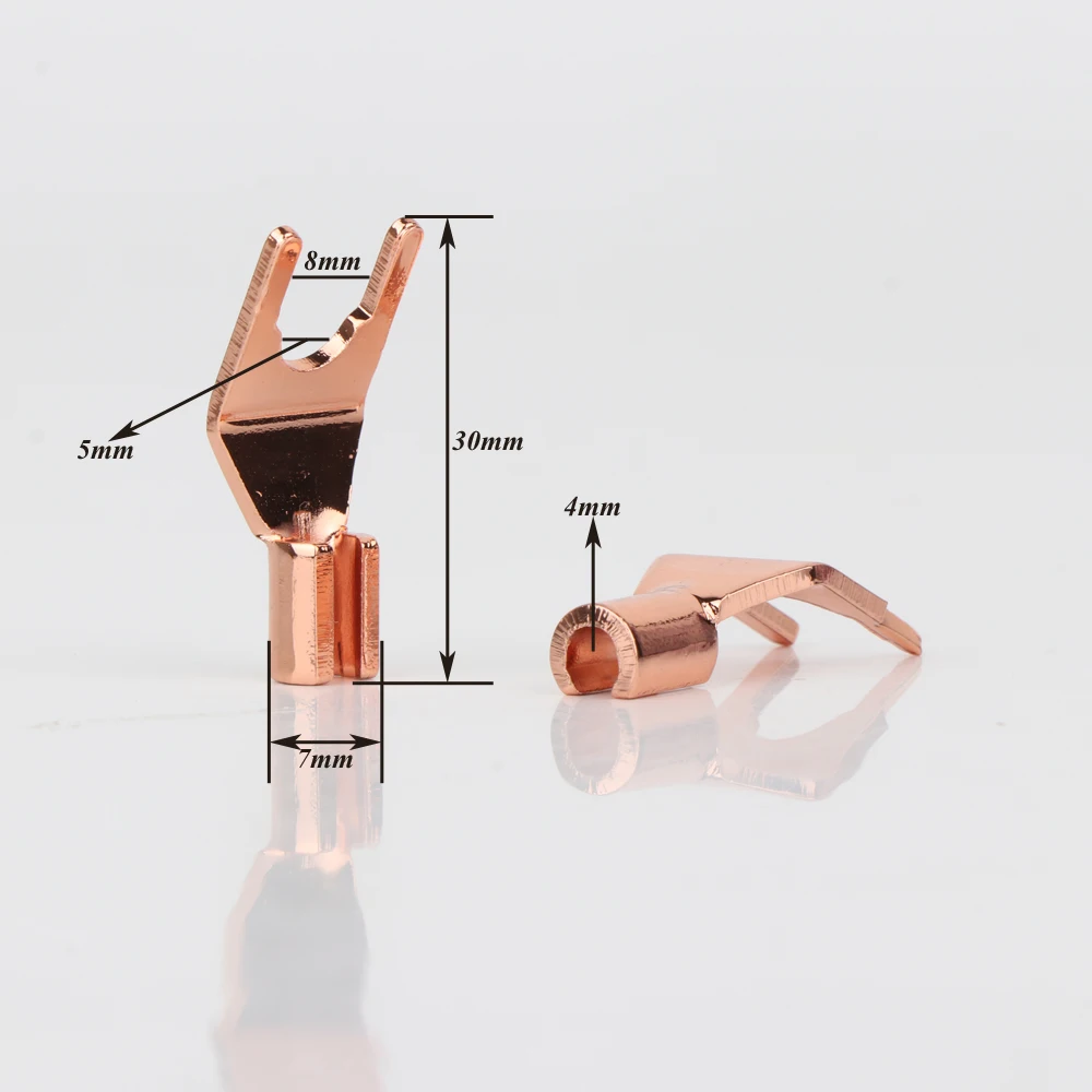 2шт hi-end Чистый медный динамик Y Spades hifi аудио Красный разъем с DIY акустическим