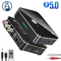 bluetooth compatible rca audio receiver aptx ll 3 5mm aux jack music wireless adapter with mic nfc for car speakers auto onoff