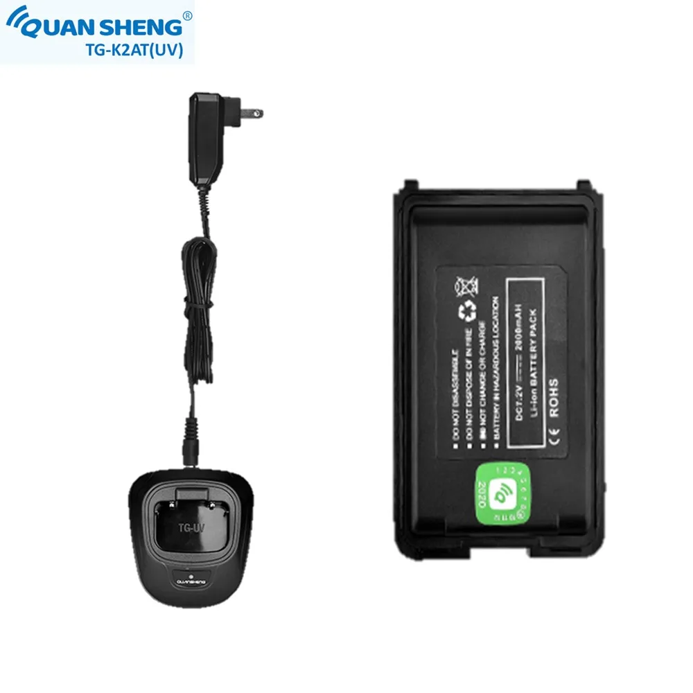 

Walkie Talkie Two Way Radio Accessories Original Battery And Charger For Quansheng TG--K2AT(UV) Radio Communicador I Backup Kits