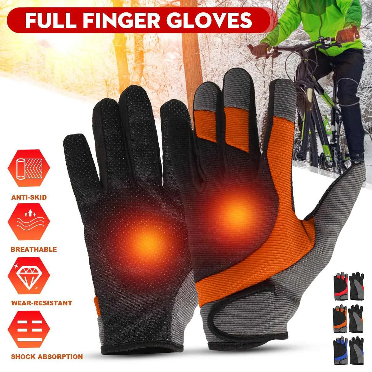 

1 Pair Sports Cycling Gloves Anti-skid Shockproof Men Women MTB Bike Gloves Running Fitness Gym Riding Motorcycle Bicycle Gloves