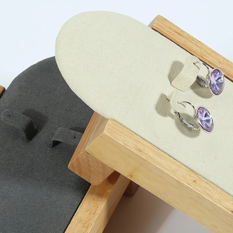 Creative solid wood grain necklace shelf jewelry display props pendant necklace jewelry pendant props earring display stand