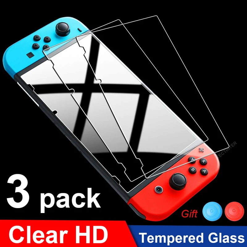 

Premium Tempered Glass Screen Protector Film & thumbsticks For Nintendo Switch 9H Accessories For Nintend Switch Lite NS