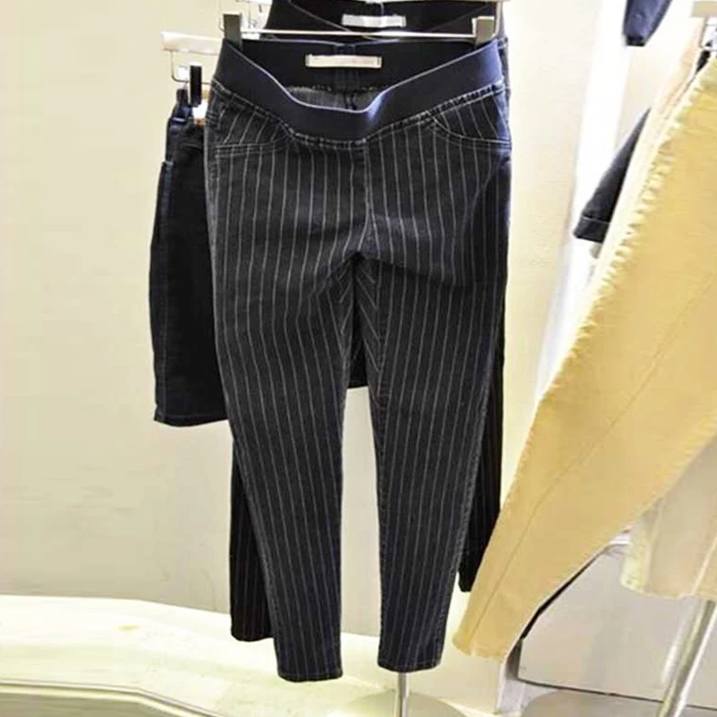 

Vogue Of New Fund Of Ladies' Spring Clothing Stripe Show Tiny Feet Tall Waist Trousers Female Trousers Pencil Pants