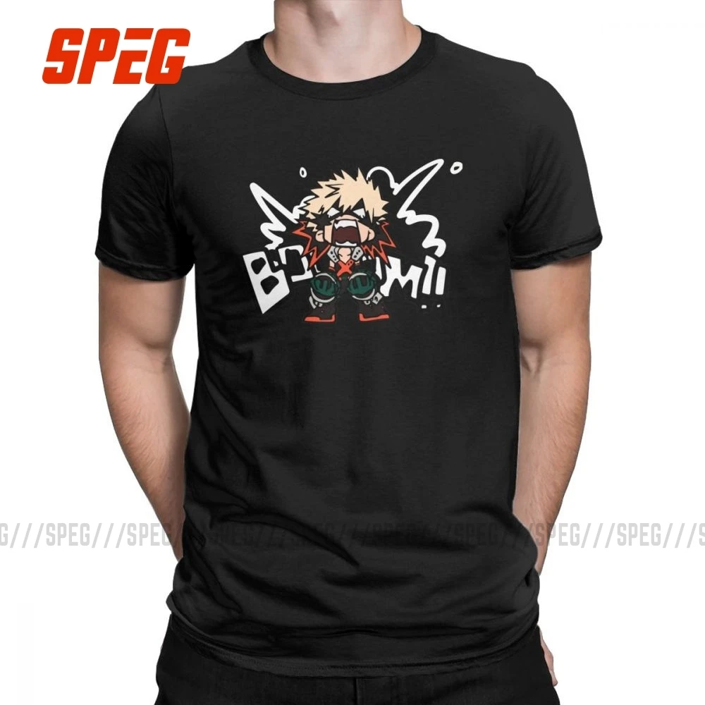 My Hero Academy Katsuki Bakugo Booom футболка для мужчин с коротким рукавом Повседневная вырезом
