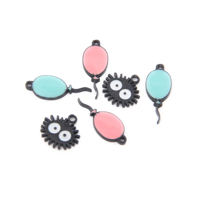 10 шт./лот эмалевые мини-подвески в виде мультяшного морского урчина с шариком