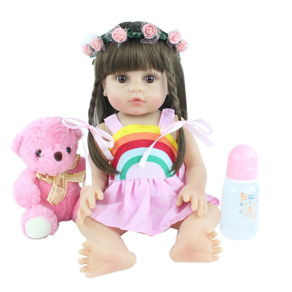 Hot Selling 48cm Full Silicone Soft Body Reborn Baby Doll Toy Like Alive 19 Inch Princess