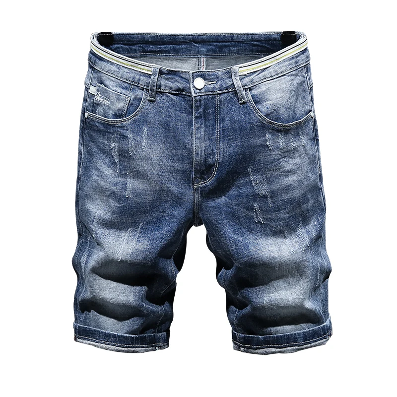 

Summer thin denim shorts male five-point pants Slim casual stretch youth Korean fashion trendy wild pants