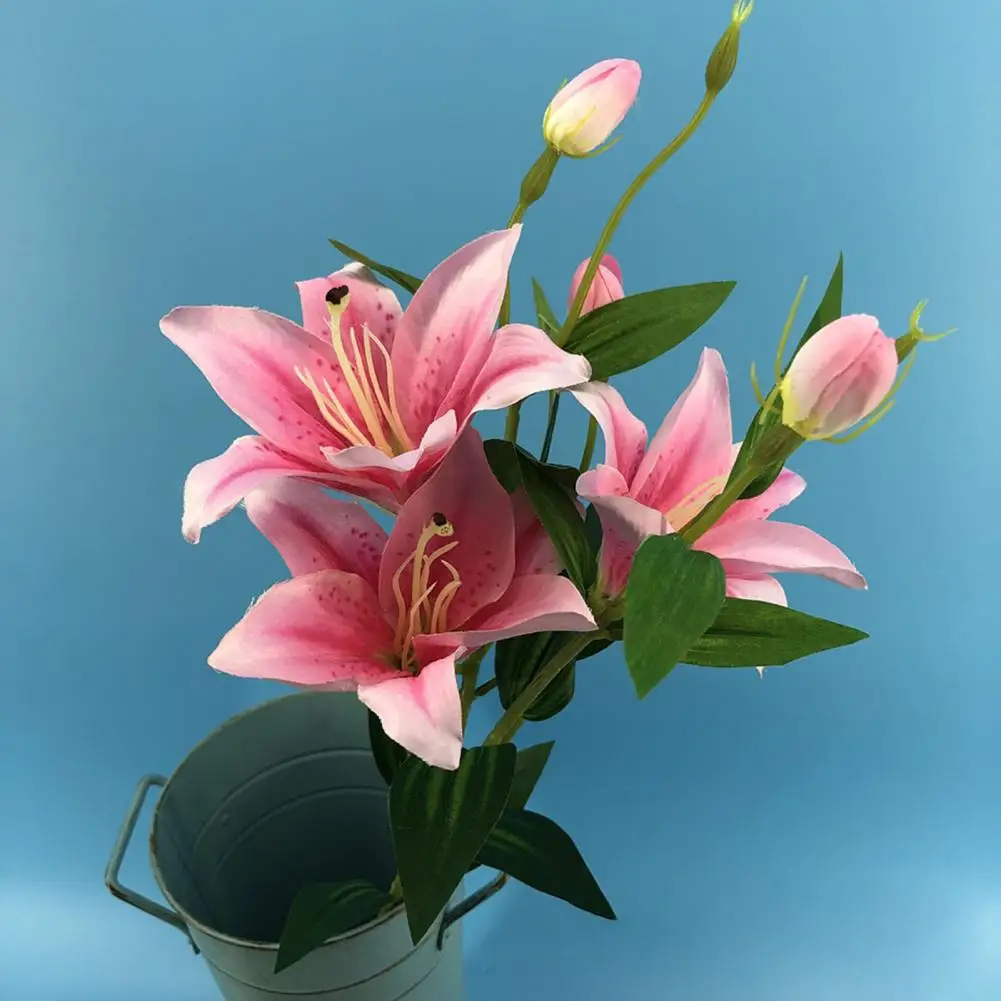 Искусственные лилии цветок ветка 1 шт. высокое качество имитация цветка Lilium