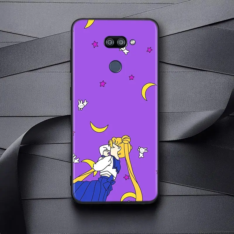 

Sailor Moon For LG K22 K71 K61 K51S K41S K30 K20 K50S K40S Q60 V60 V50 V40 V35 V30 G8 ThinQ Black Phone Case