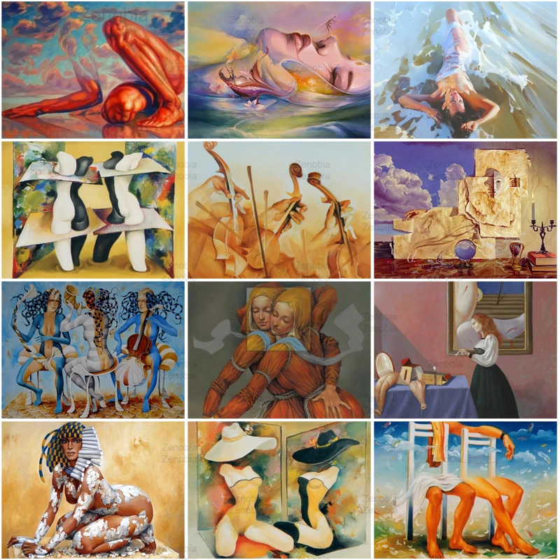 

Abstract 5D Diamond Painting Body Silhouette Plaster Full Drill Embroidery Cross Stitch Mosaic Kit Wall Decoration Handmade Gift