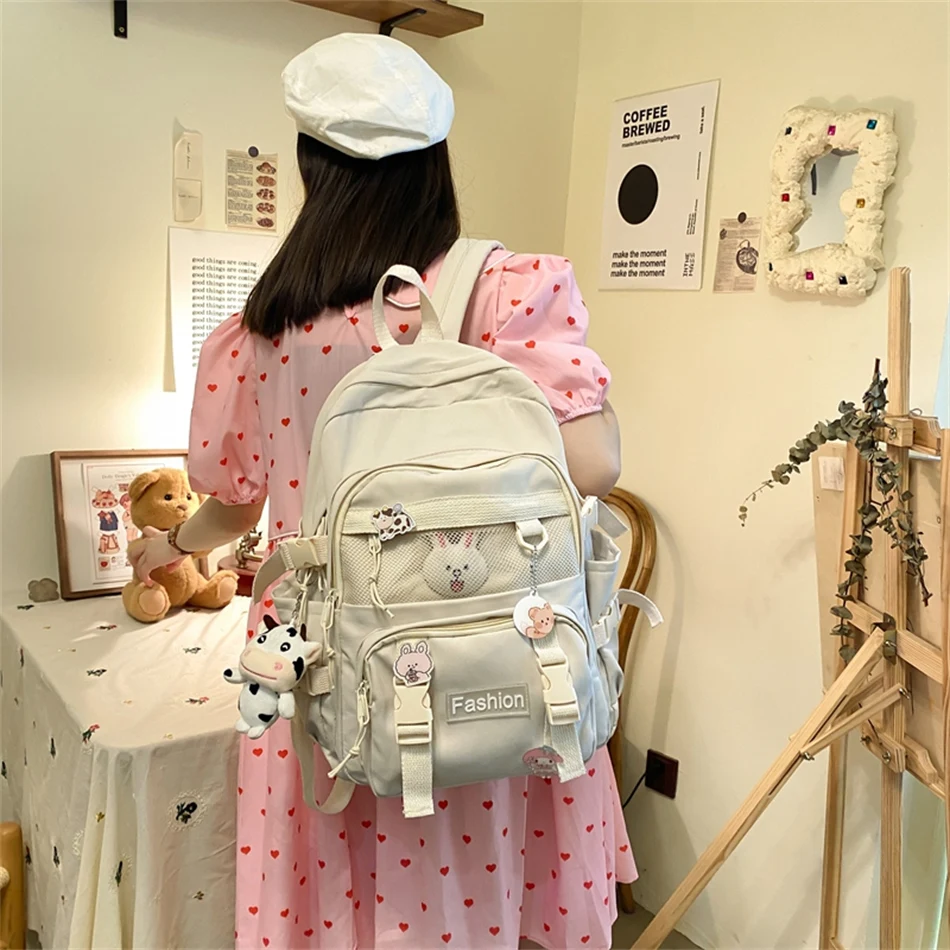 Модный женский нейлоновый сетчатый тканевый рюкзак дорожные сумки для девочек