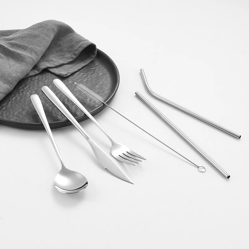 QL набор столовых приборов для кемпинга многоразовые столовые приборы с