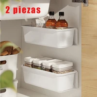 kitchen under sink storage rack spice bottle holder organizer shelf bathroom organizer stand wall mounted plastic box