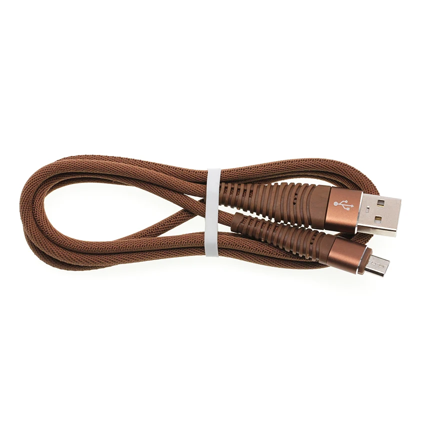 50 шт./лот высокопрочный кабель Micro USB 1 м 2 3 плетеный для синхронизации данных 2A