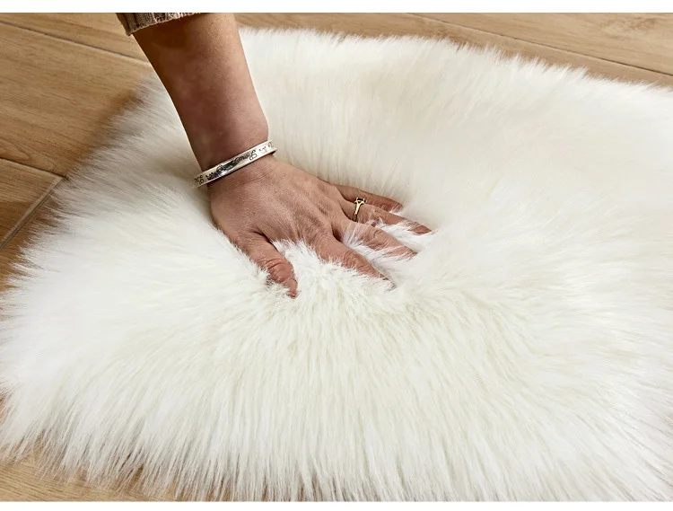 Washable Faux Fur Pillow Case Artifical Wool Warm Cover Sofa Docoration Single Double-Face Cushion | Дом и сад