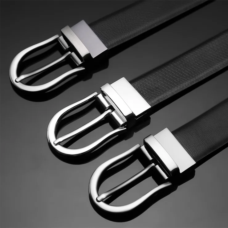 Для мужчин из натуральной кожаный ремень для платья реверсивный