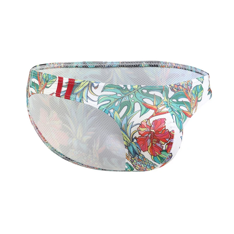 10PCS Lot Sexy Underwear Low Rise Male Printed Panties Men's Brief Nylon Underpants Boy Bikini Briefs Breathable Sexy Underwear