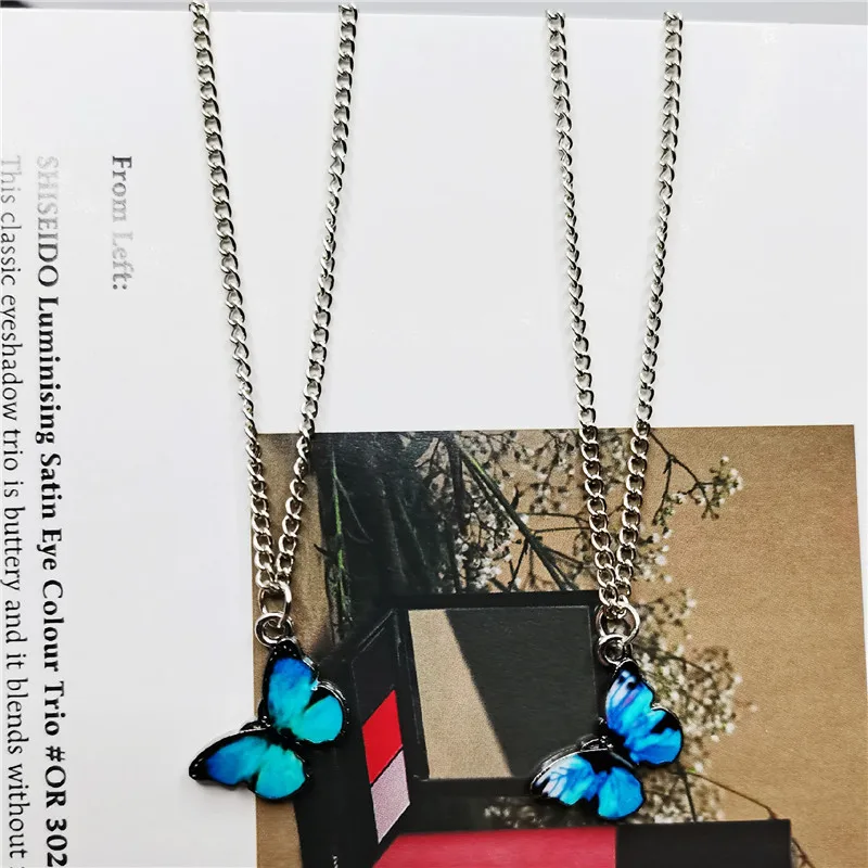 

Butterfly Necklace Female Fashion Ins Normcore Style Cool Simple Hip Hop Pendant Girlfriends Couple Clavicle Chain