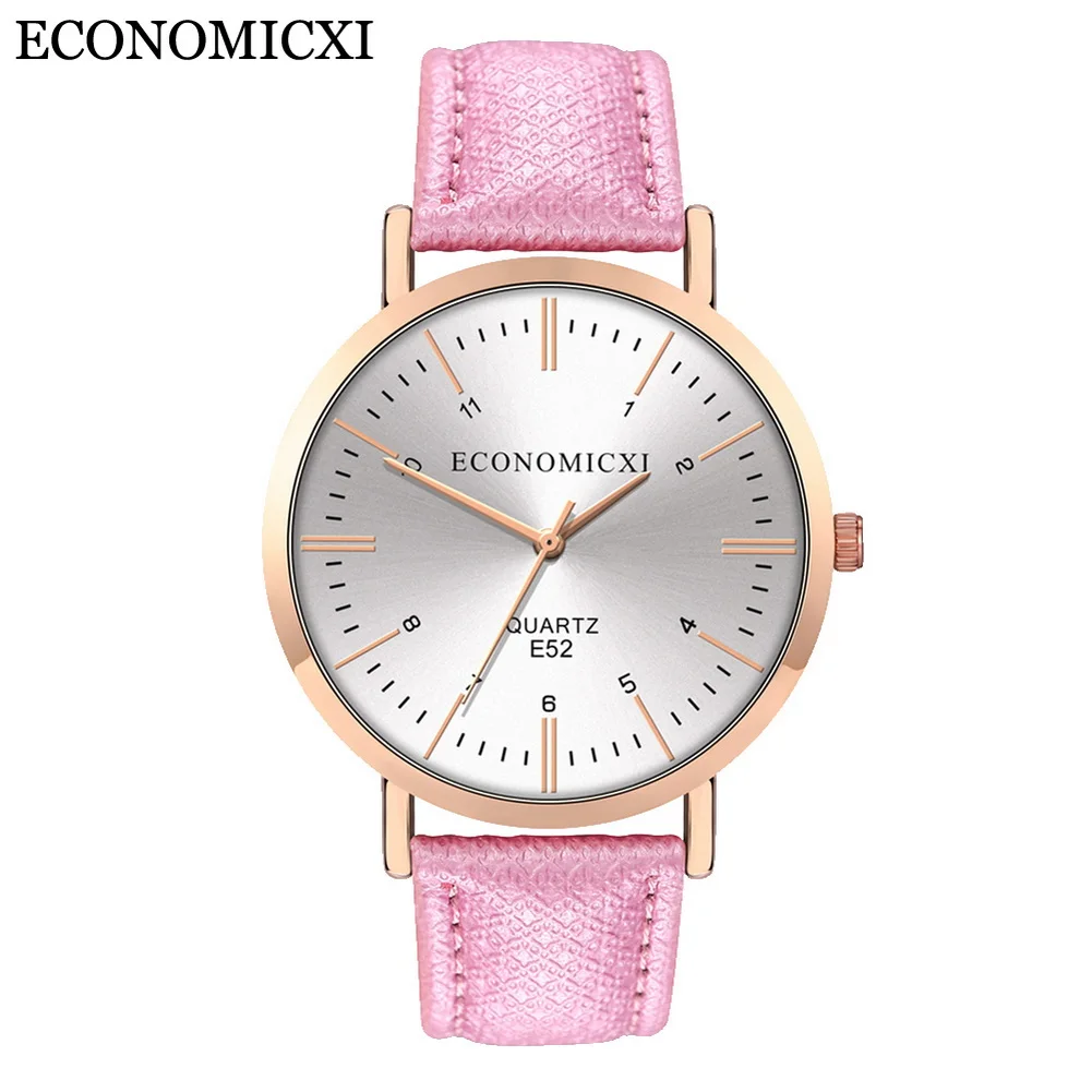 Часы наручные женские кварцевые с круглым циферблатом модные повседневные