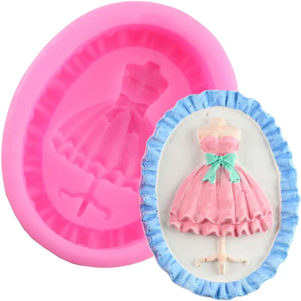 

Girls Skirt Handmade Soap Silicone Mold DIY Accessories Fondant Cake Decorating Tools Chocolate Candy Polymer Clay Resin Moulds